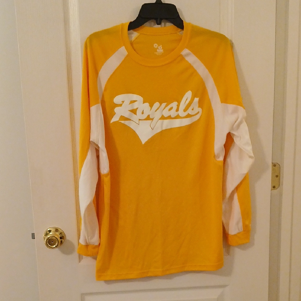 Yellow and White Royals Sports Long Sleeve Shirt